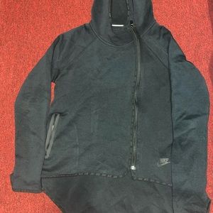 Nike Tech black fleece zip-up butterfly hoodie hooded sweatshirt Small women’s